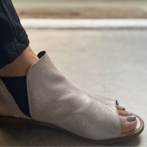 Musse & Cloud Silver Open-Toe Mules